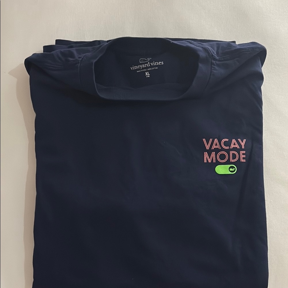 Vineyard Vines Blue and Pink Short Sleeve Tee Vacay Mode